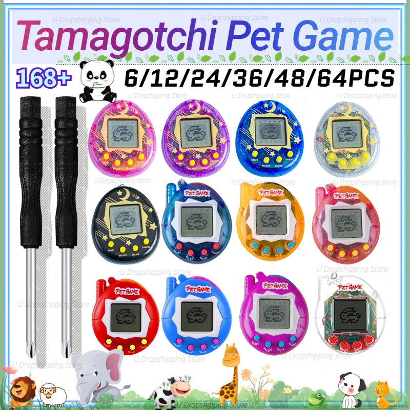 Tamagotchi Electronic Pet Virtual - 64-6PCS Porte-clés virtuel Tamagotchi, jouets électroniques